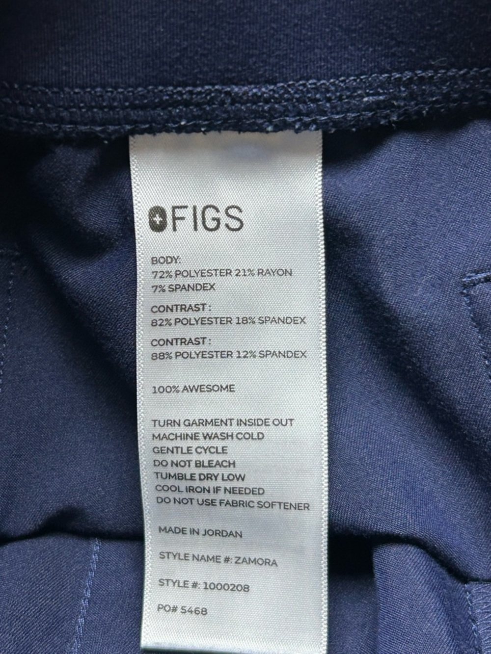 Figs Zamora Jogger Scrub Pants Navy Blue Size LP Large Petite - Picture 8 of 11